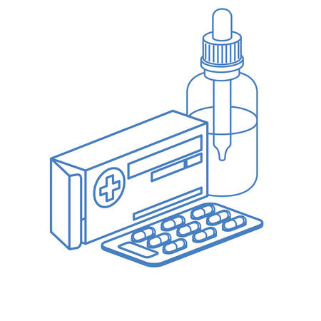 medicine drugs on white background vector illustration designのイラスト素材