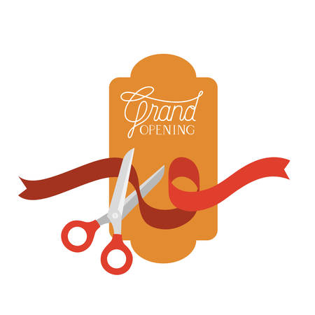 frame with label grand opening isolated icon vector illustration designのイラスト素材