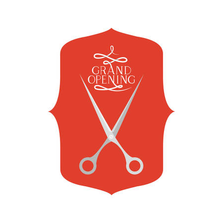 frame with label grand opening isolated icon vector illustration designのイラスト素材