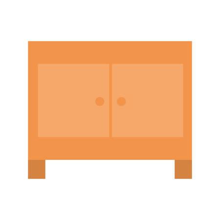 wooden shelving in white background icon vector illustration designのイラスト素材