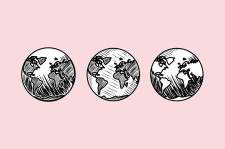 Planet draw design, Solar system space orbit galaxy universe and science theme Vector illustration