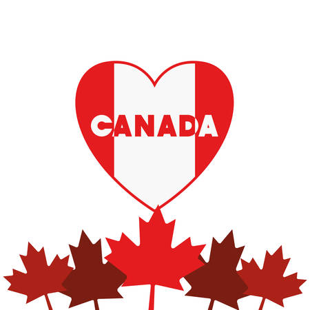 Maple leaf and canada design, Culture national country travel and tourism theme Vector illustrationのイラスト素材