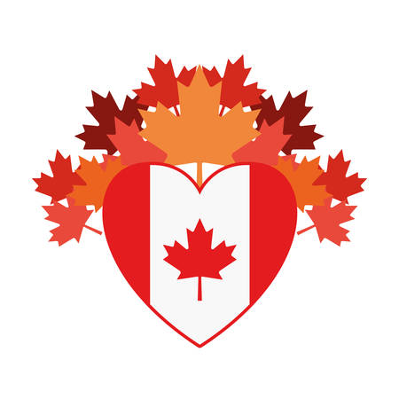 Maple leaf and canada design, Culture national country travel and tourism theme Vector illustrationのイラスト素材