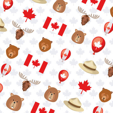 canada day background design, Culture national country travel and tourism theme Vector illustrationのイラスト素材