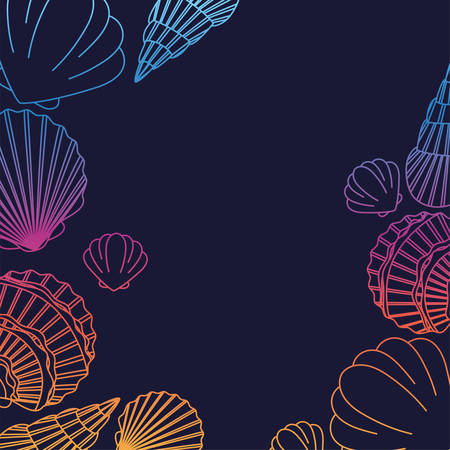 Seashell design, Nature beach summer marine exotic decoration and aquatic theme Vector illustrationのイラスト素材