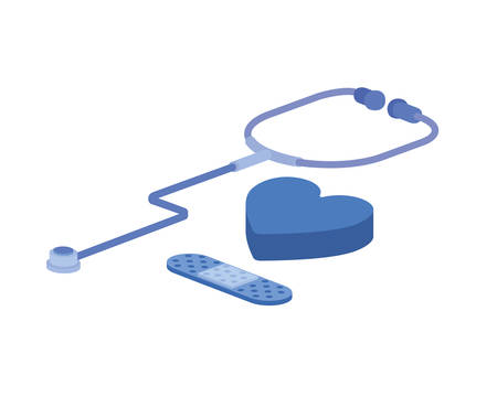 medicine objects on white background vector illustration designのイラスト素材