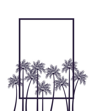 palm tree with coconut in white background vector illustration designのイラスト素材