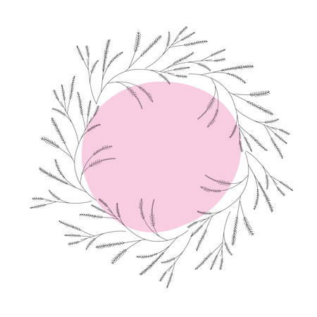 garland with flowers and leafs isolated iconのイラスト素材