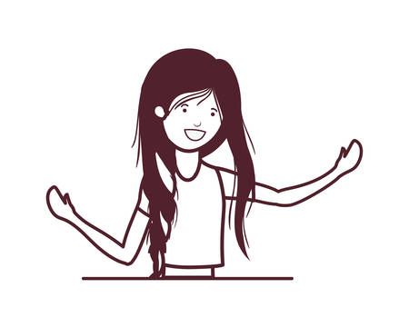 silhouette of woman with swimsuit on white background vector illustration designのイラスト素材