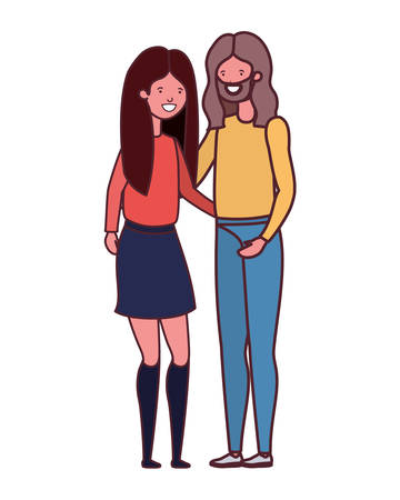 young couple dancing in white background vector illustration designのイラスト素材