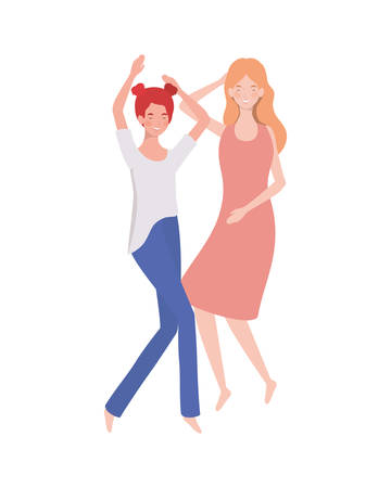 young women with sleeping pose character vector illustration designのイラスト素材
