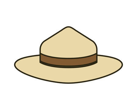 Hat design, Cloth costume accessory wear decoration uniform and object theme Vector illustrationのイラスト素材