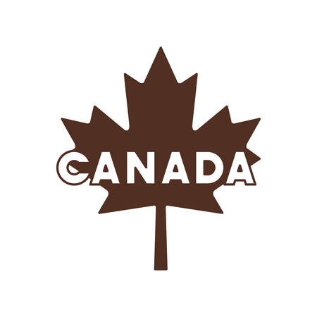 Maple leaf and canada design, Culture national country travel and tourism theme Vector illustrationのイラスト素材