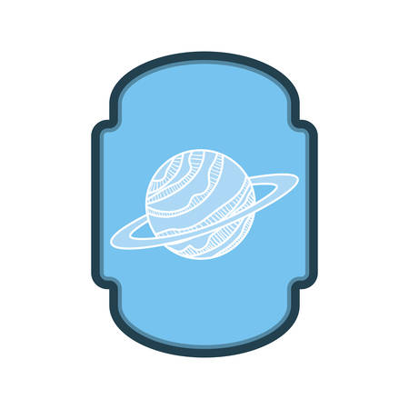frame with planet of the solar system vector illustration designのイラスト素材