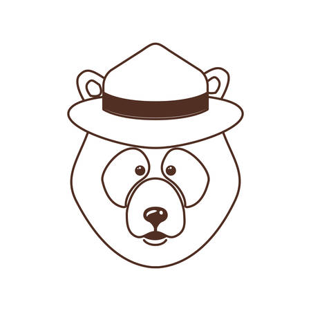Bear animal design, forest canada life nature and fauna theme Vector illustrationのイラスト素材