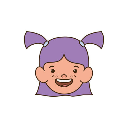 head of baby girl smiling with white background vector illustration designのイラスト素材