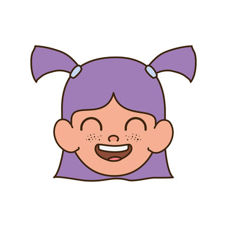 head of baby girl smiling with white background vector illustration designのイラスト素材