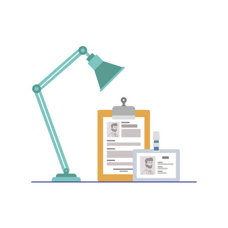 interview objects with white background vector illustration designのイラスト素材