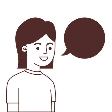 man with speech bubble avatar character vector illustration designのイラスト素材