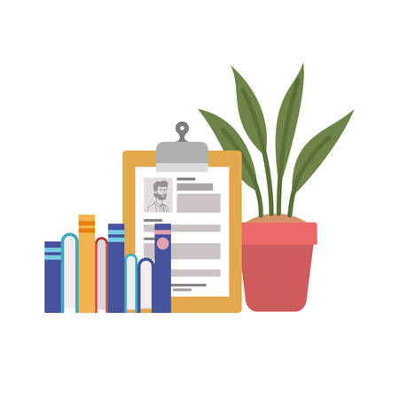 curriculum vitae white background vector illustration designのイラスト素材