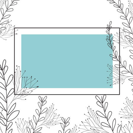 frame with flowers isolated icon vector illustration designのイラスト素材