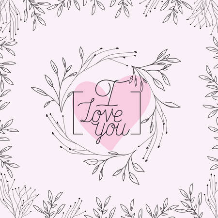 happy mothers day card with herbs heart frame vector illustration designのイラスト素材