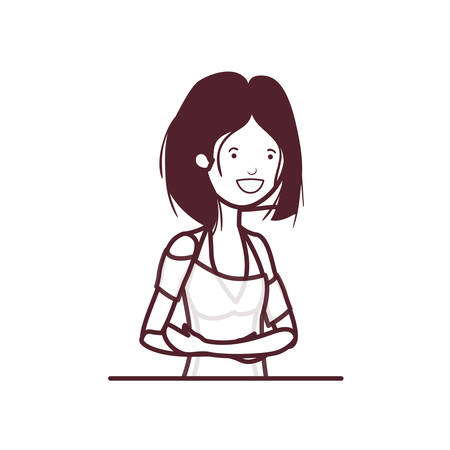 silhouette of woman with swimsuit on white background vector illustration designのイラスト素材