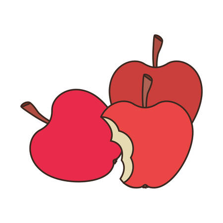 apple fruit of color red isolated icon vector illustration designのイラスト素材