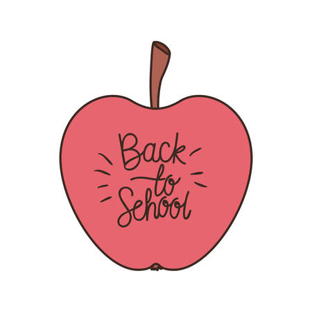 apple fruit of color red isolated icon vector illustration designのイラスト素材