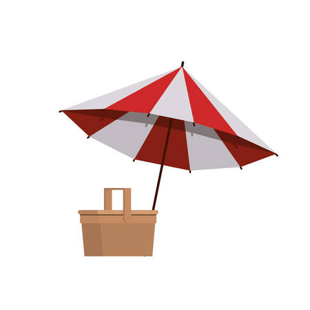 beach umbrella for summer striped icon vector illustration designのイラスト素材