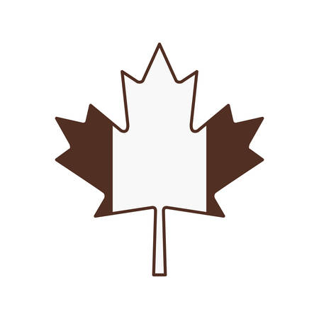 Maple leaf flag and canada design, Culture national country travel and tourism theme Vector illustrationのイラスト素材