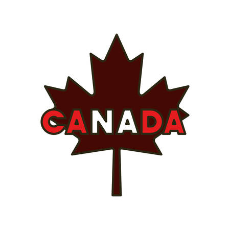 Maple leaf and canada design, Culture national country travel and tourism theme Vector illustrationのイラスト素材