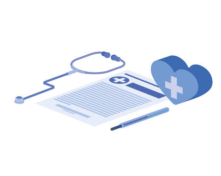 medicine objects on white background vector illustration designのイラスト素材