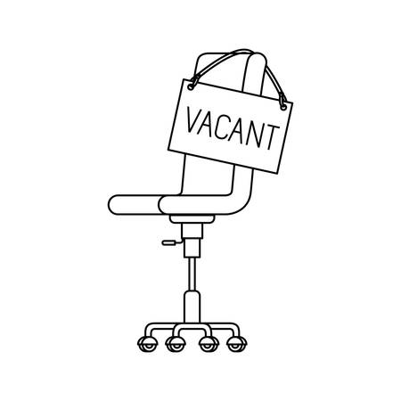 chair with vacant poster hanging icon vector illustration designのイラスト素材