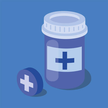 medicine bottle drugs icon vector illustration designのイラスト素材