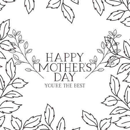 happy mothers day label icon vector illustration designのイラスト素材