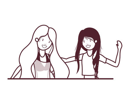 silhouette of women with swimsuit on white background vector illustration designのイラスト素材