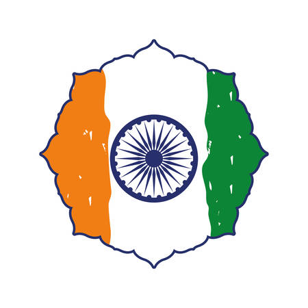 india independence day flag vector illustration designのイラスト素材
