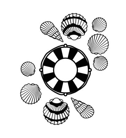 lifesaving float in white background vector illustration designのイラスト素材