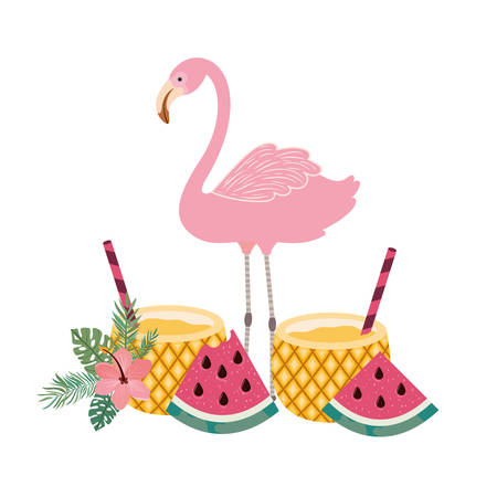 pattern of flemish with summer flowers vector illustration designのイラスト素材