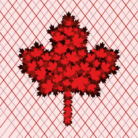 Maple leaf and canada day design, Culture national country travel and tourism theme Vector illustrationのイラスト素材