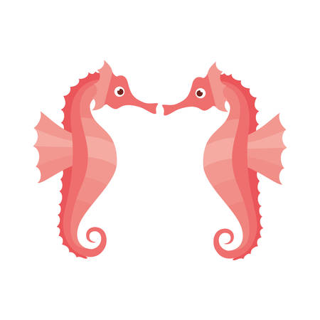 seahorse pattern isolated icon vector illustration designのイラスト素材