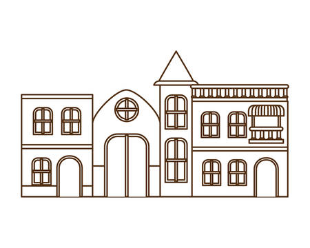 neighborhood houses isolated icon vector illustration designのイラスト素材