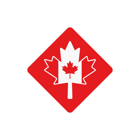 Maple leaf and canada design, Culture national country travel and tourism theme Vector illustrationのイラスト素材