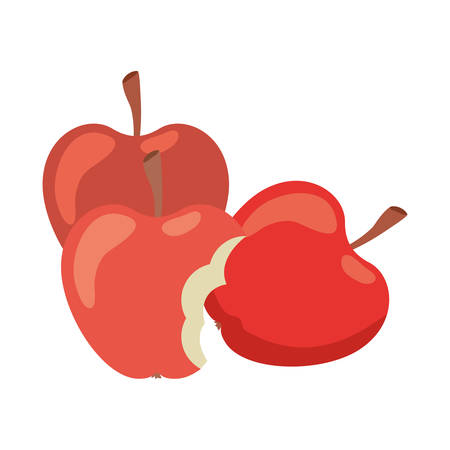 apple fruit of color red isolated icon vector illustration designのイラスト素材