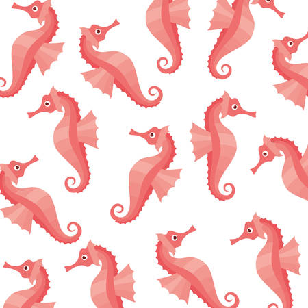 seahorse pattern isolated icon vector illustration designのイラスト素材