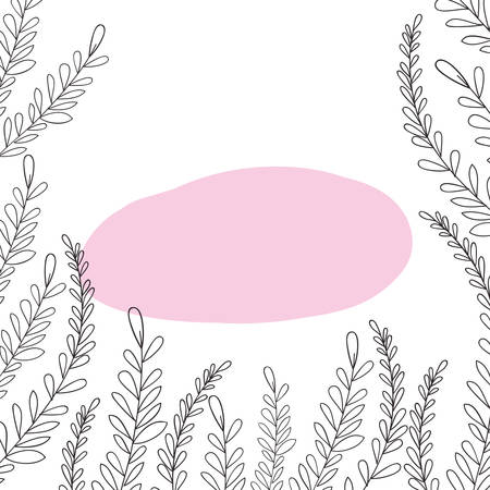 frame with flowers isolated icon vector illustration designのイラスト素材