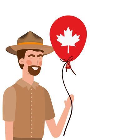 Ranger and canada design, Culture national country travel and tourism theme Vector illustrationのイラスト素材