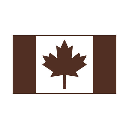 Maple leaf flag and canada design, Culture national country travel and tourism theme Vector illustrationのイラスト素材