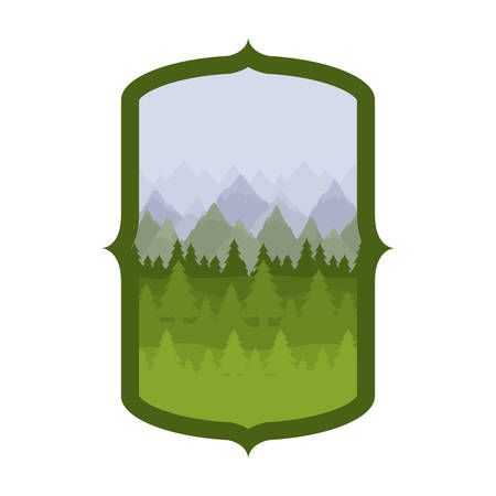 Frame design, Label ornament decoration vintage tag banner sticker and badge theme Vector illustrationのイラスト素材